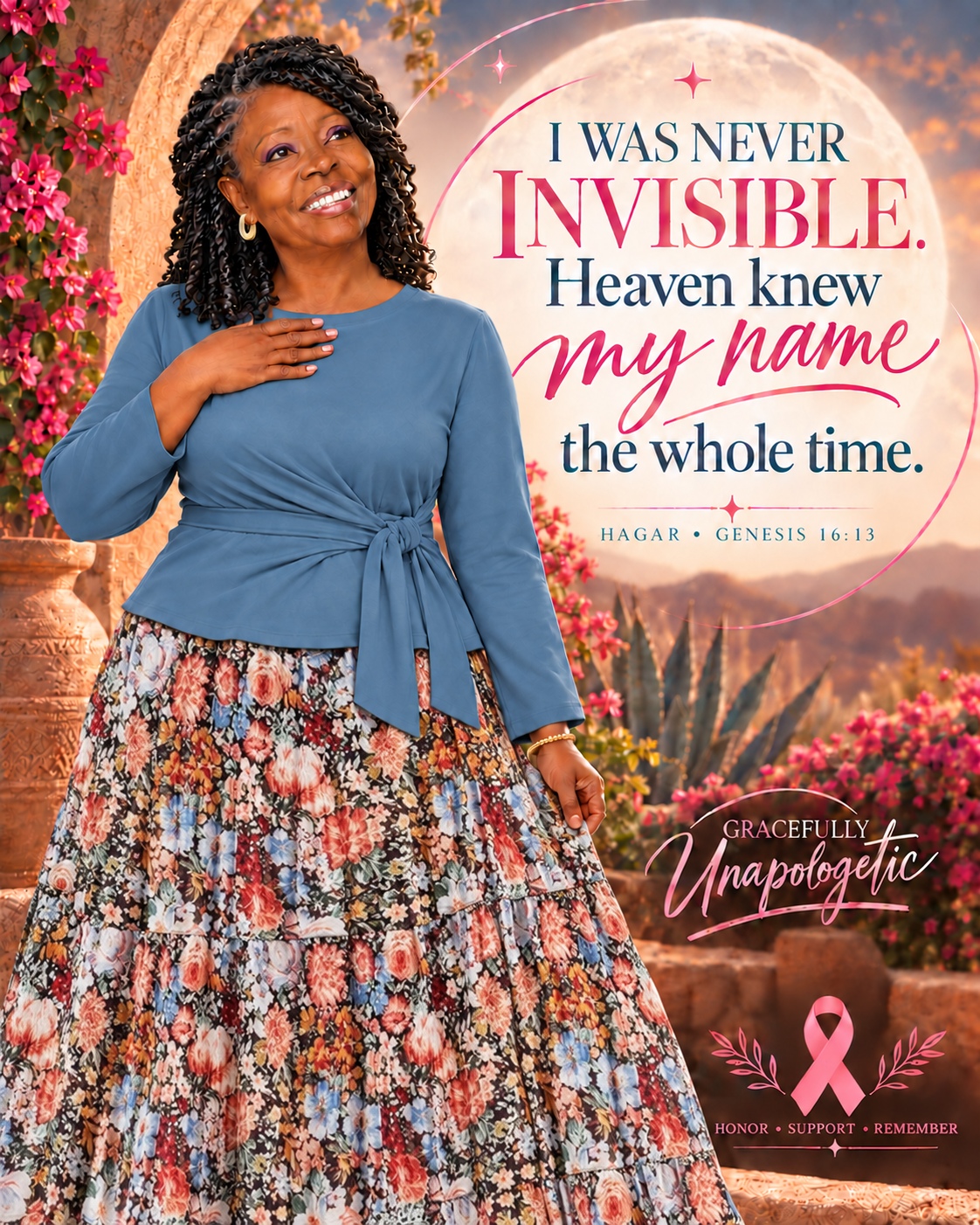 Gracefully Unapologetic daily poster: I was never invisible. Heaven knew my name the whole time.
