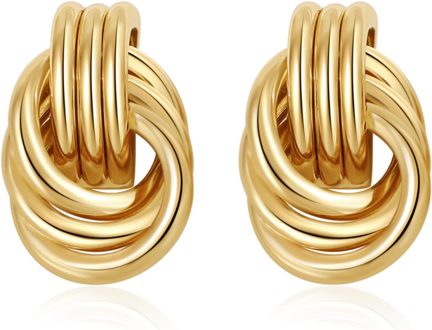 SHERLOVE gold knot earrings