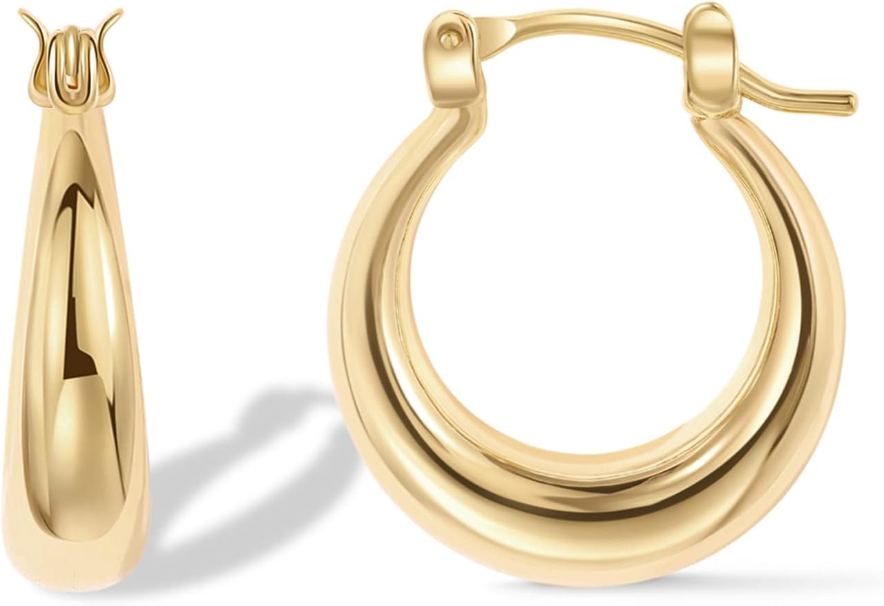 PAVOI 25mm gold-plated hoop earrings