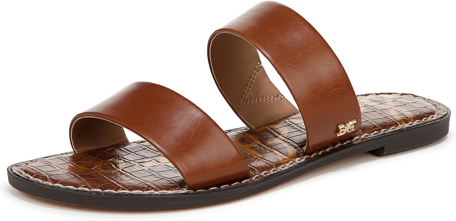 Sam Edelman Gala Flat Sandals — Rich Cognac