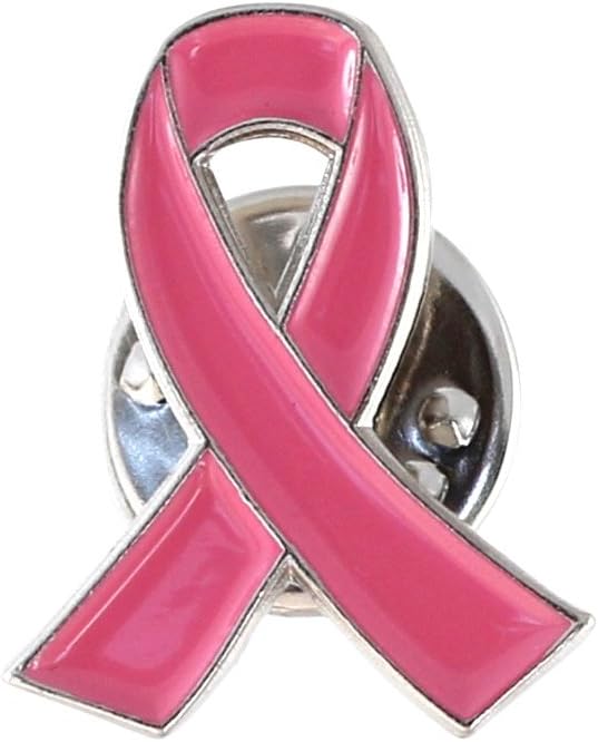 Pink ribbon lapel pin
