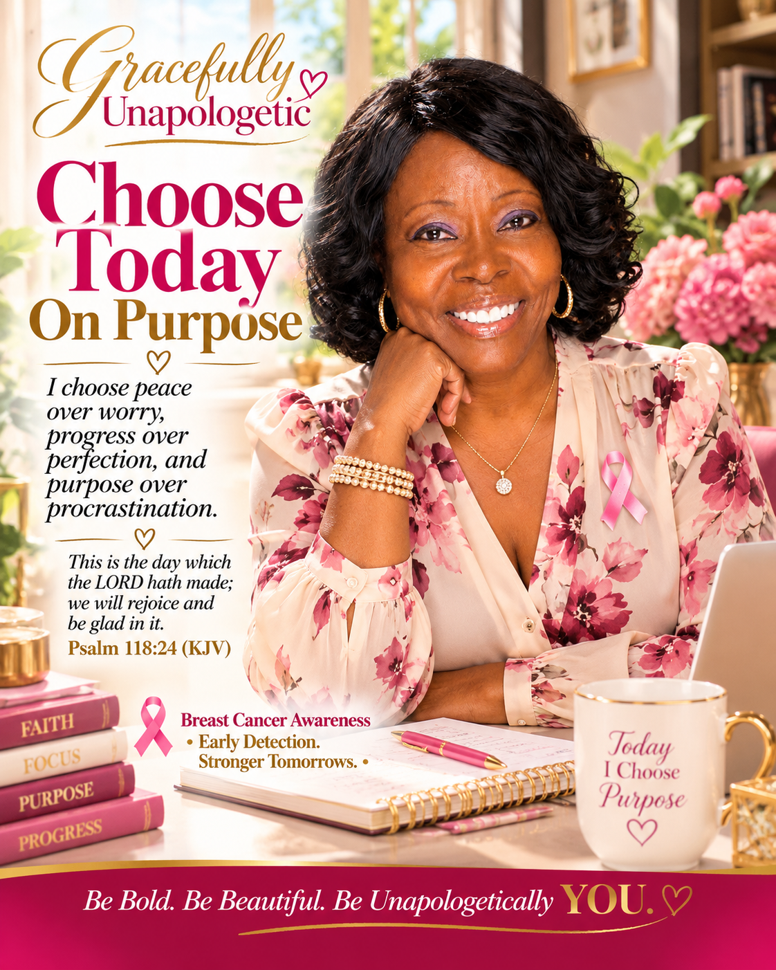 Gracefully Unapologetic daily poster: I choose peace over worry, progress over perfection, and purpose over procrastination.