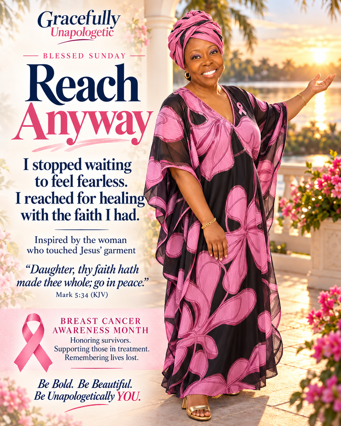 Gracefully Unapologetic daily poster: I stopped waiting to feel fearless. I reached for healing with the faith I had.
